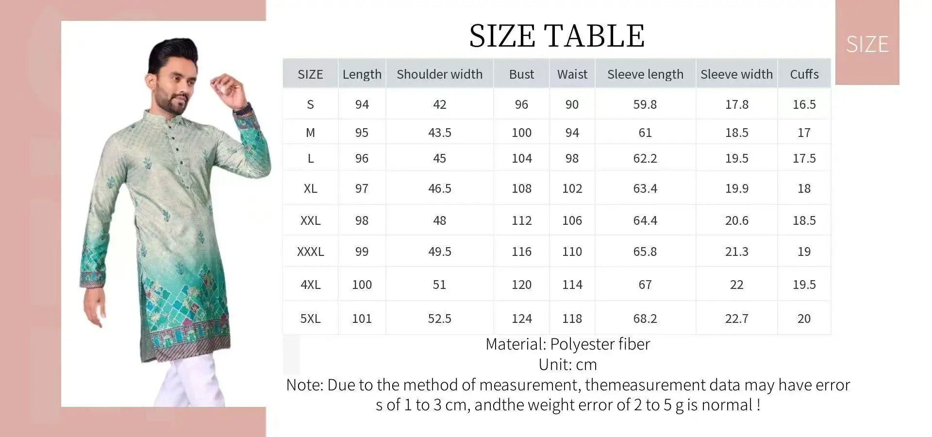 Stand Collar Muslim Shirt Men Clothes Folk Kaftan Musulman Kurta Indian Islamic Clothing National Printed Long Sleeve Shirts