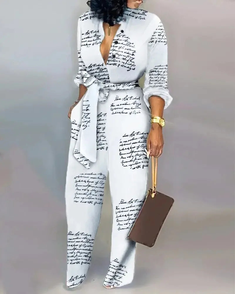 Combinaison Casual "Letter Print" Owner Girl – Collection All Season