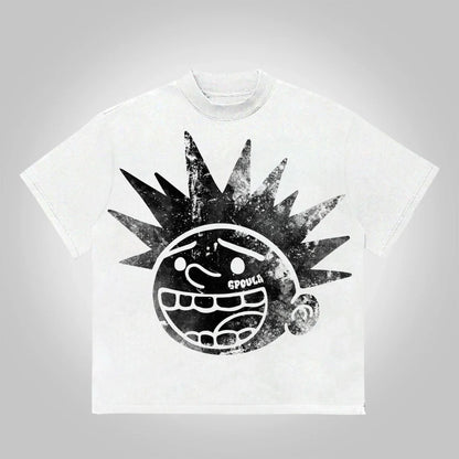 T-Shirt Géométrique en Coton Junior – Style Casual, Appliques &amp; Confort All Season