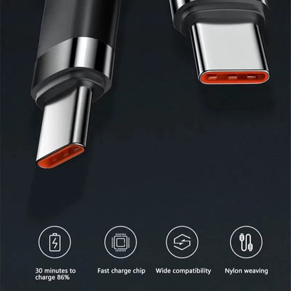 120W Fast Charge Cable  PD Quick Charging High Quality USB C TO USB Type C Cable For iPhone Xiaomi 17 Plus Pro Max Samsung S24