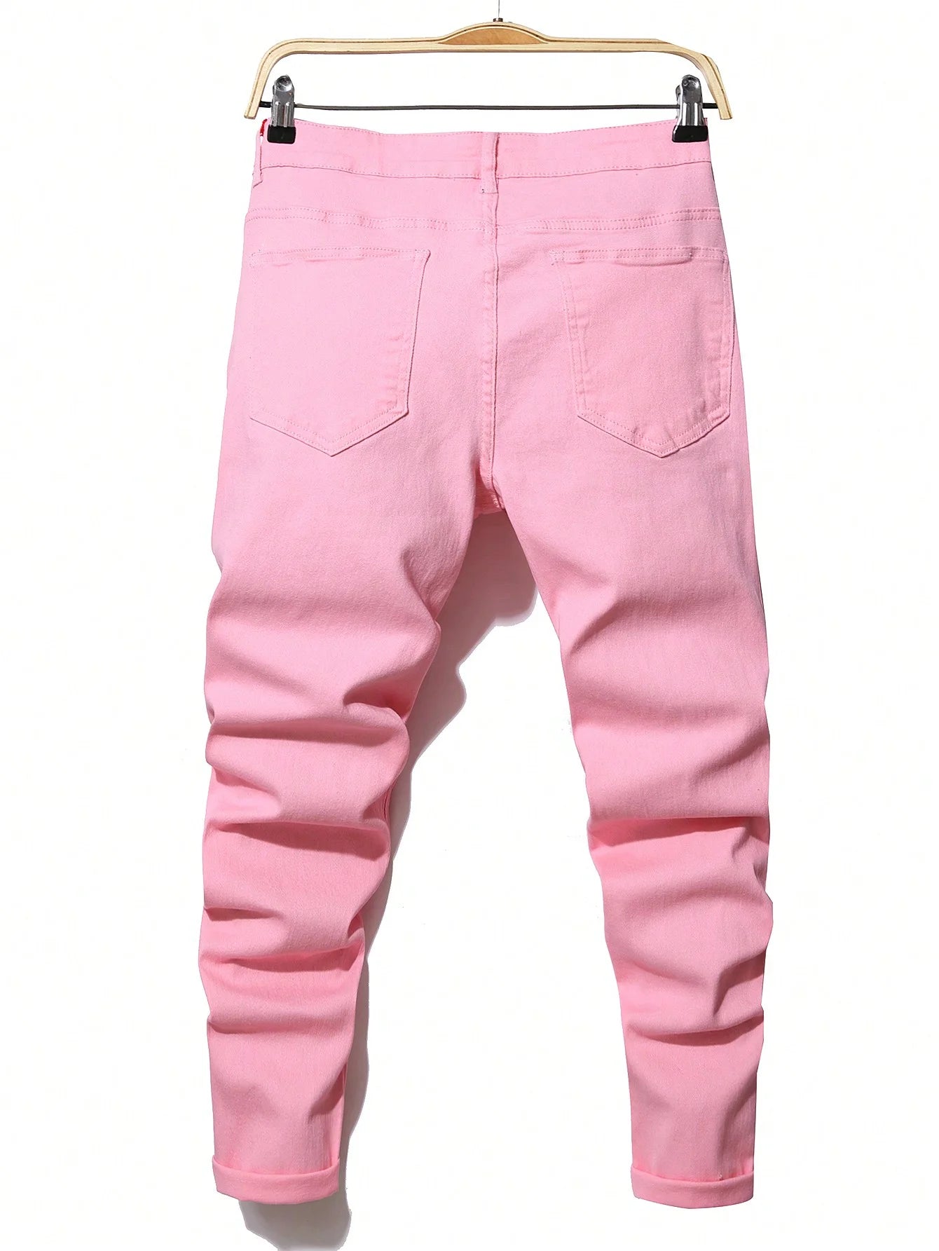 Jean Slim en Denim Lourd Stretch LVCCCI'S – Style Preppy &amp; Finitions Lettrées