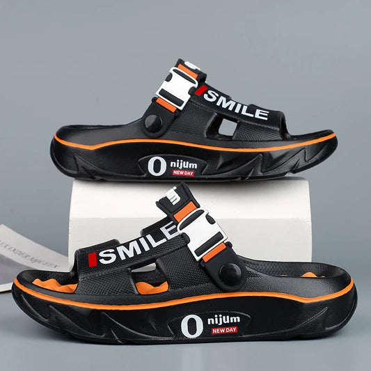 Summer Men's Massage Slippers Indoor Outdoor Sandals Beach Comfortable Soft Slides Clogs Casual Shoes Men Women Home Slippers