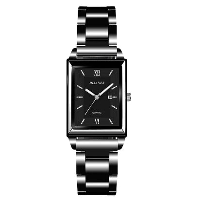 Top Brand Luxury Watches for Men Fashion Quartz Wristwatch Square Gold Stainless Steel Watch Band Business Clock Gold Watch