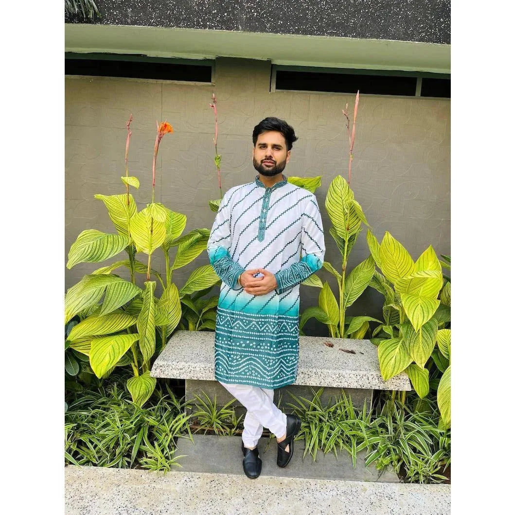 Muslim Kurtta Caftan Dubai Men'S Robe Long-Sleeved Ethnic Style 2026 Stand Collar Arabic Clothing National style Middle Eastern