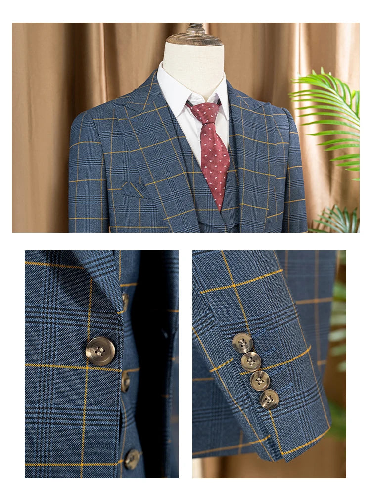 Costume Homme Business &amp; Smart Casual ST Cassy – Modèle 701 (Maille Knit Confort, Mélange Polyester &amp; Rayonne)