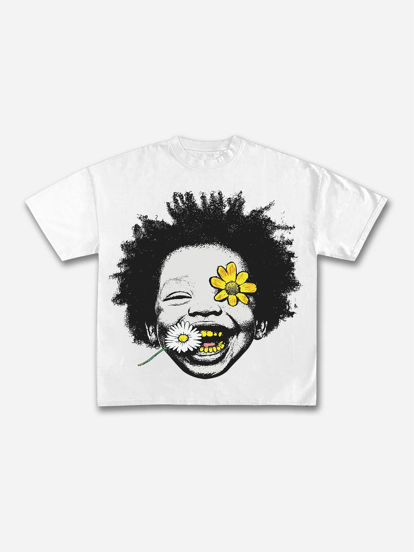 T-Shirt Géométrique en Coton Junior – Style Casual, Appliques &amp; Confort All Season