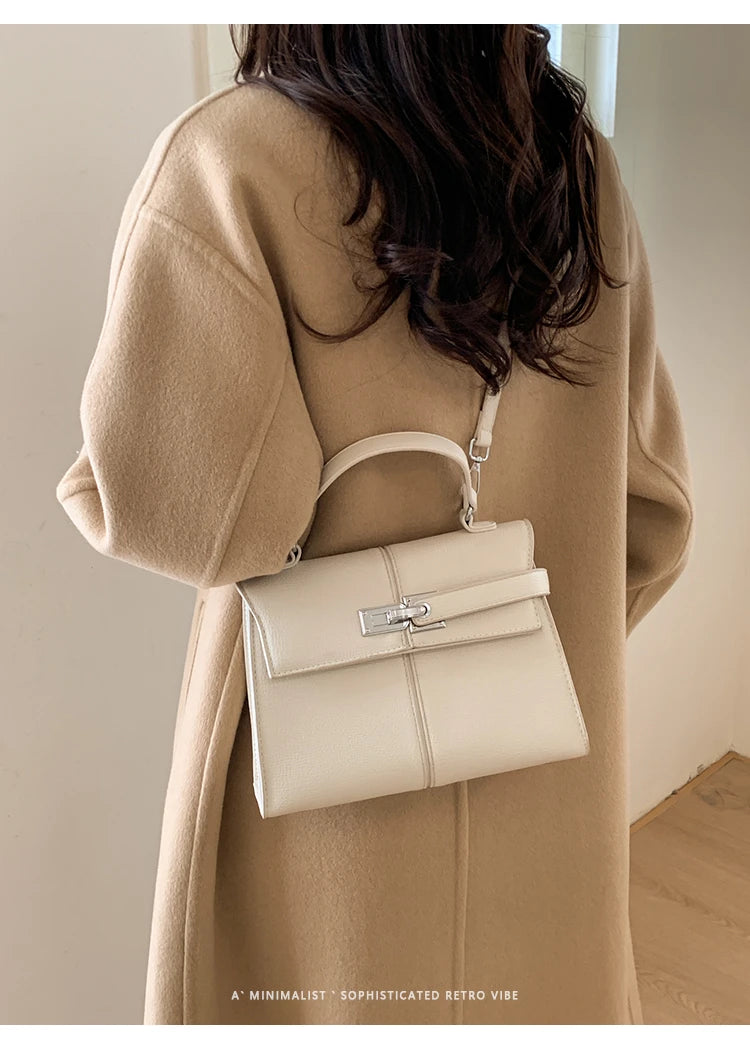 Elegant Versatile Ladies Crossbody Bag Handbag  Bag Fashionable Outgoing Small Handle Bag Commuting Style Detachable Strap