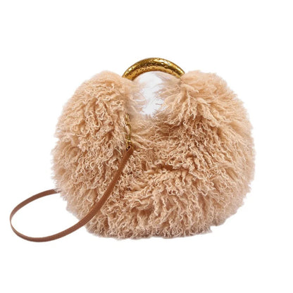 Cabas en Fausse Fourrure – Style Tendance Y2K