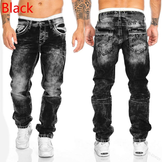 Jean Coupe Pencil en Denim Premium – Style Casual, Taille Basse &amp; Fini Adouci