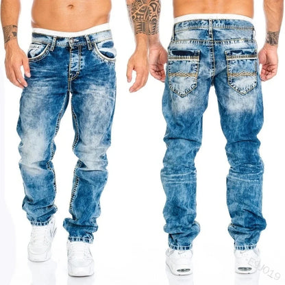 Jean Coupe Pencil en Denim Premium – Style Casual, Taille Basse &amp; Fini Adouci