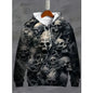 Vintage Men's Sweatshirt 3D Skull Graphic Printed Casual Hoodie Autumn Spring Oversized Clothing Harajuku Long Sleeve Pullovers
