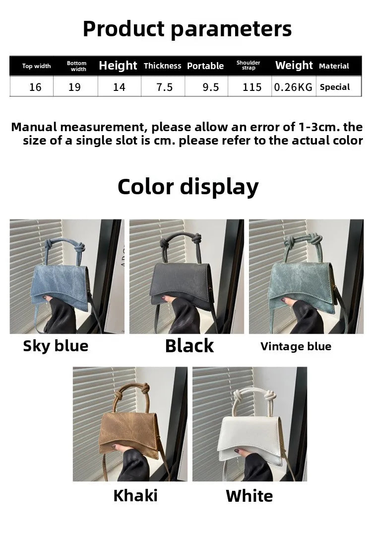 Fashionable Women's Shoulder Bag Pure Color Trendy Crossbody Bag Simple Casual Diagonal Bag Small Square Bags for Autumn bolsos