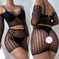 Fishnet Short Dress Sexy Lingerie For Women Wrap Hip Skirt Babydoll Sleepwear Fishnet Short Net Skirt Sexiest Slim Mini Dress