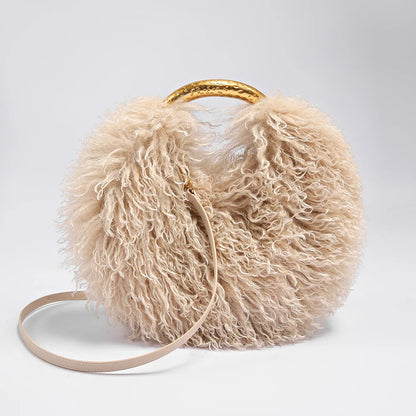 Cabas en Fausse Fourrure – Style Tendance Y2K