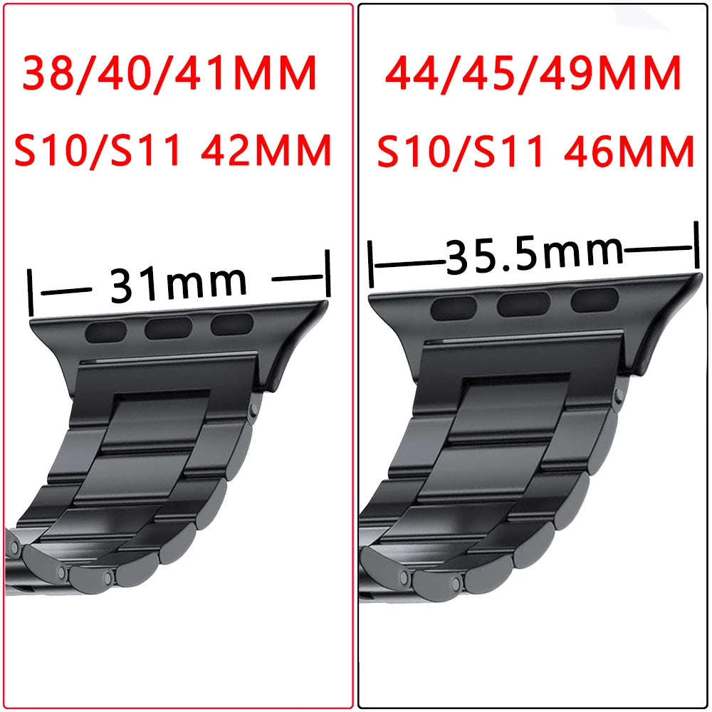 Stainless Steel titanium alloy Strap For Apple Watch Band Ultra 2 49mm 44mm 45mm 46mm 41mm Bracelet iwatch Series 6/7/8/9/10