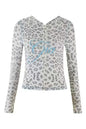 slim fit shoulder floral print bright line design slim fit hooded zipper short jacket pants for women