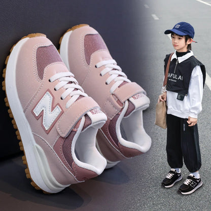 Children's Sneakers Kids Fashion Design White Non-slip Casual Shoes Boys Girls Hook Breathable Sneakers Toddler Outdoor Shoes