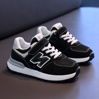 Children's Sneakers Kids Fashion Design White Non-slip Casual Shoes Boys Girls Hook Breathable Sneakers Toddler Outdoor Shoes