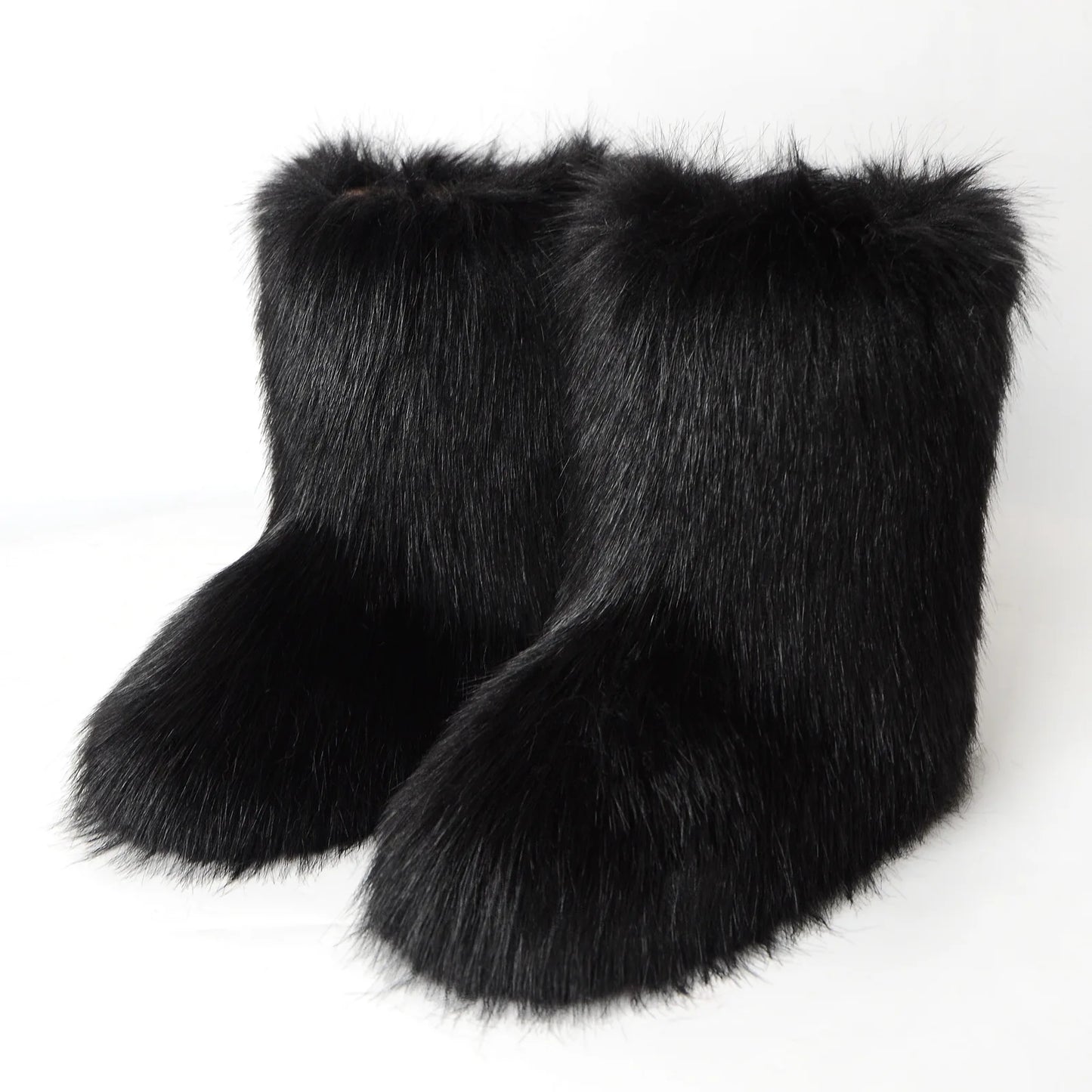 Bottes de Neige de Luxe en Fausse Fourrure EAEOVNI – Chaleur Extrême &amp; Style Hivernal Glamour