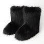 Bottes de Neige de Luxe en Fausse Fourrure EAEOVNI – Chaleur Extrême &amp; Style Hivernal Glamour