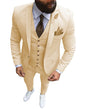 New Pink Men's 3 Pieces Suit Formal Business Notch Lapel Slim Fit Tuxedos Best Man Blazer For Wedding(Blazer+Vest+Pants)