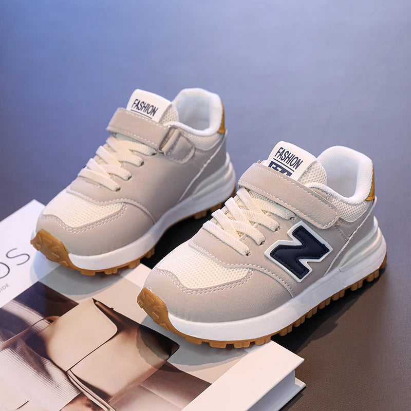 Children's Sneakers Kids Fashion Design White Non-slip Casual Shoes Boys Girls Hook Breathable Sneakers Toddler Outdoor Shoes