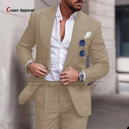 Costume Décontracté – Style Estival &amp; Confort en Lin