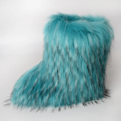 Bottes de Neige de Luxe en Fausse Fourrure EAEOVNI – Chaleur, Style &amp; Confort Gothique Chic