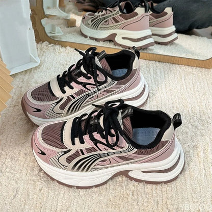 Summer new Retro casual breathable mesh women's shoes fashionable versatile shoes lightweight comfortable women's socks