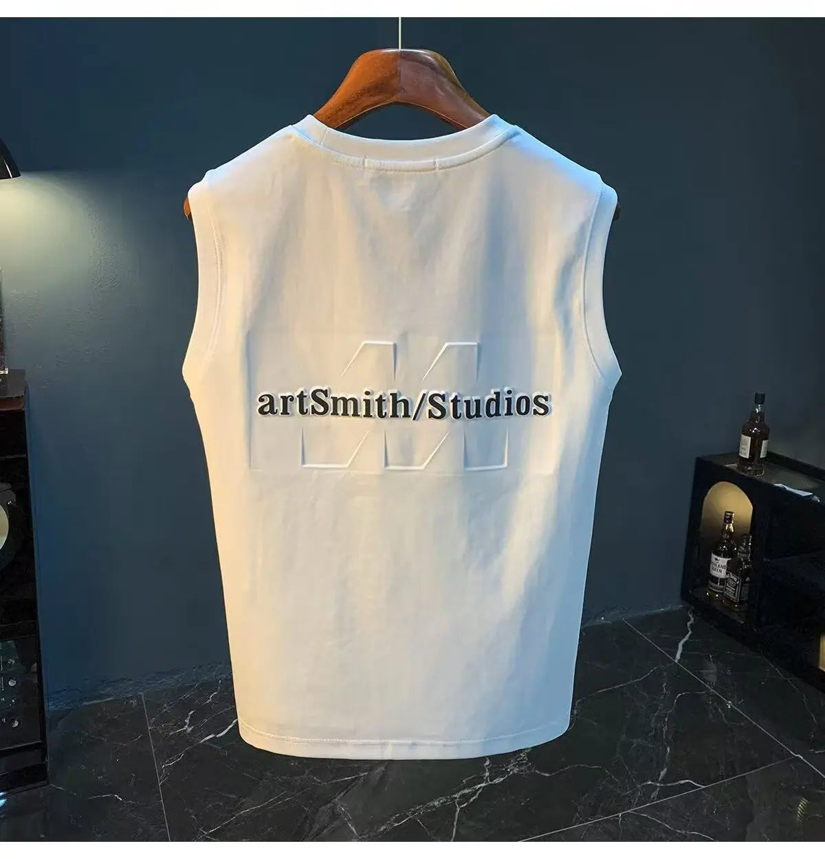 Cotton men's summer new breathable top sleeveless vest, camisole, fitness American T-shirt trend versatile and fashionable multi