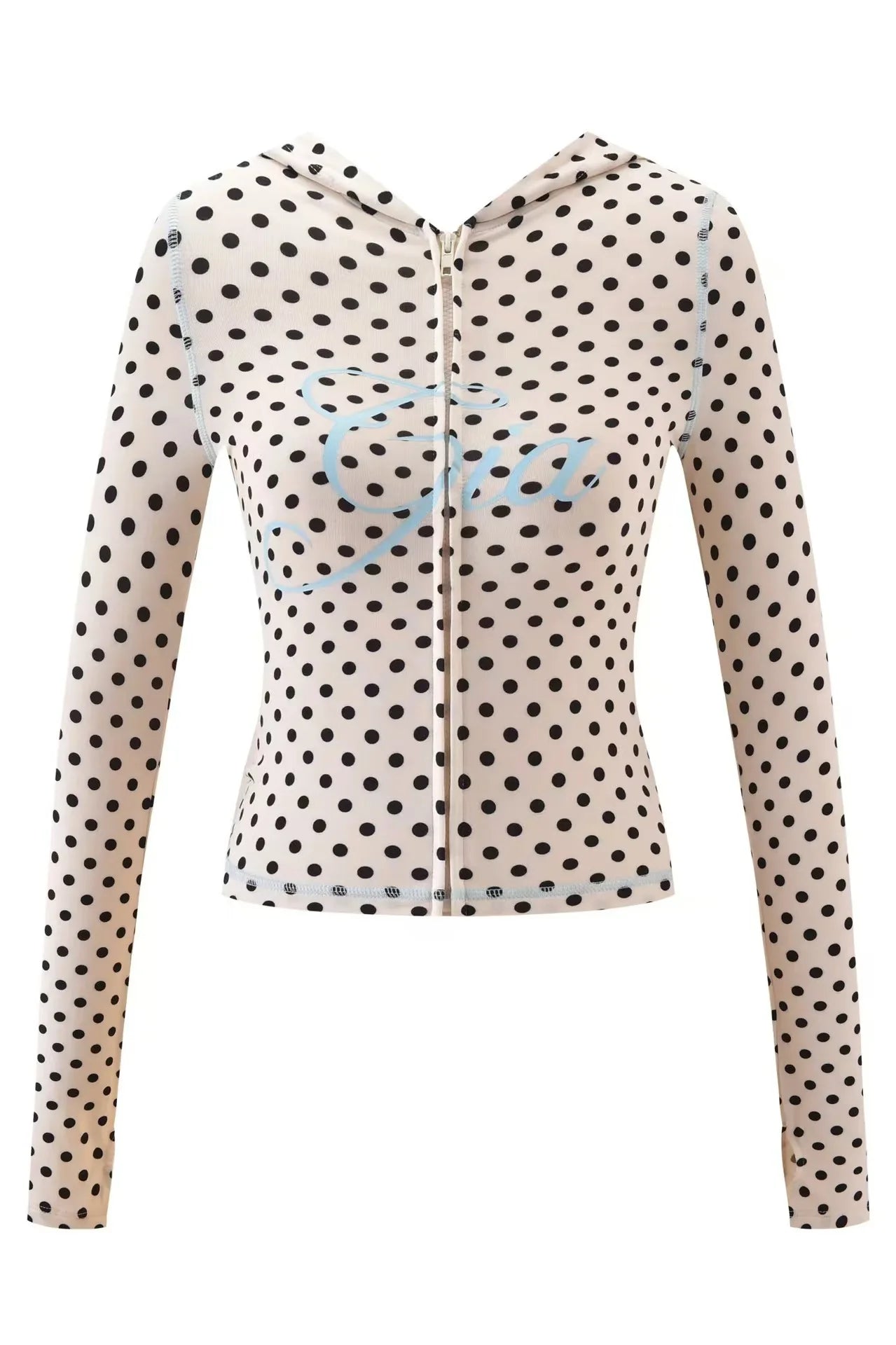 slim fit shoulder floral print bright line design slim fit hooded zipper short jacket pants for women