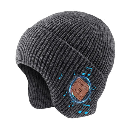 Wireless Bluetooth Earphone Hat Headset Rechargeable With Microphone Light  Weight Removable Keep Warm Listen Music Headphone