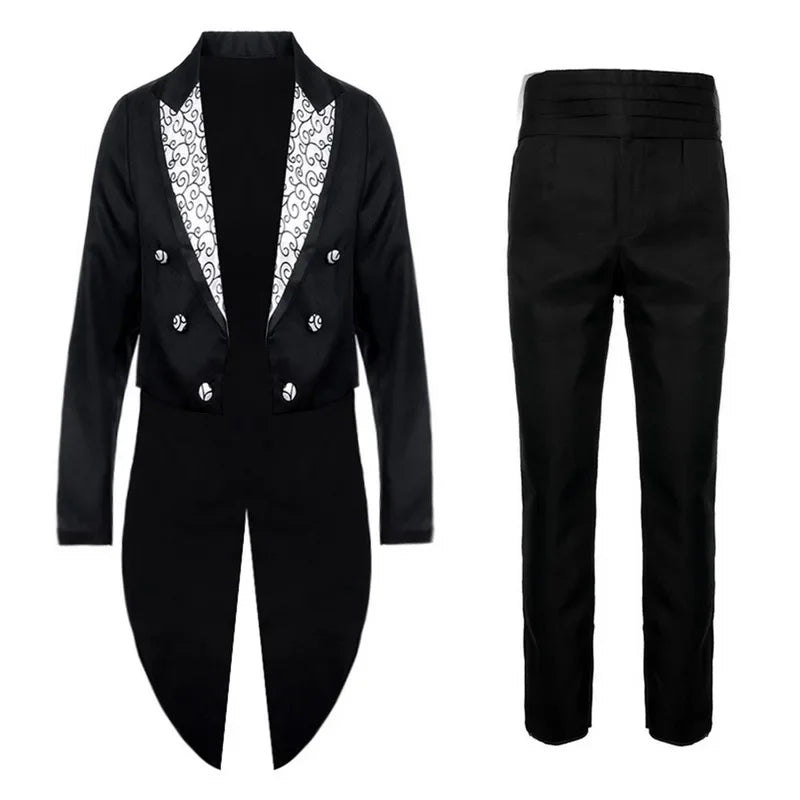 Costume Queue-de-Pie Homme "Classic Tuxedo" – Style Gothique &amp; Formel