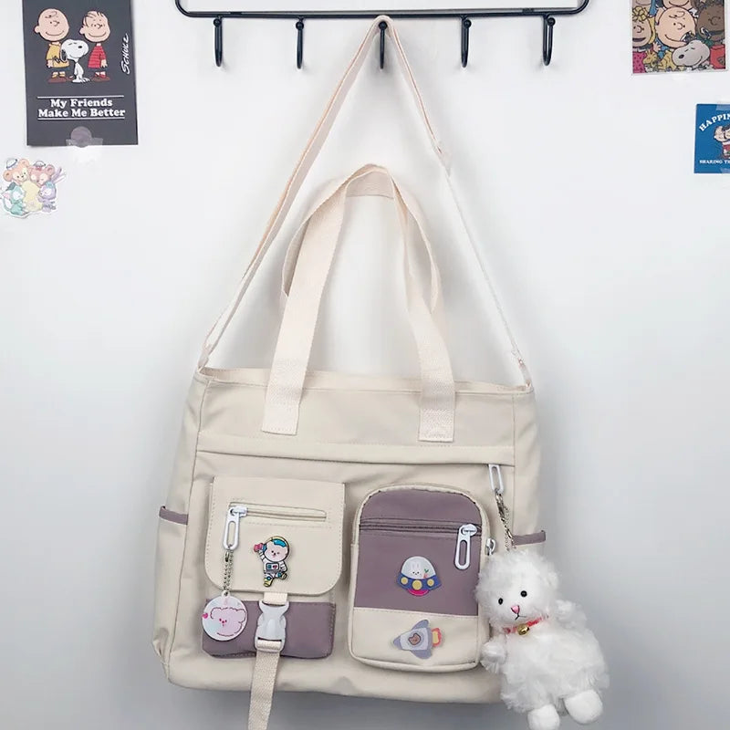 New Canvas Women Handbags Messenger Bag Youth Ladies Fashion Shoulder Tote Bag Versatile Female Crossbody Bags Pouch Pack Bolsas