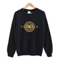 Men's autumn round neck sweatshirt set, luxurious printed simple casual sports set