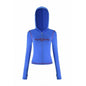 slim fit shoulder floral print bright line design slim fit hooded zipper short jacket pants for women