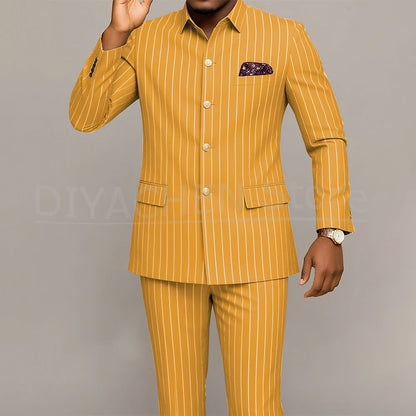 Costume Homme Slim Fit LAIDITYA – Simple Boutonnage, Style Smart Casual &amp; Sur-Mesure Artisanal