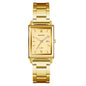Top Brand Luxury Watches for Men Fashion Quartz Wristwatch Square Gold Stainless Steel Watch Band Business Clock Gold Watch