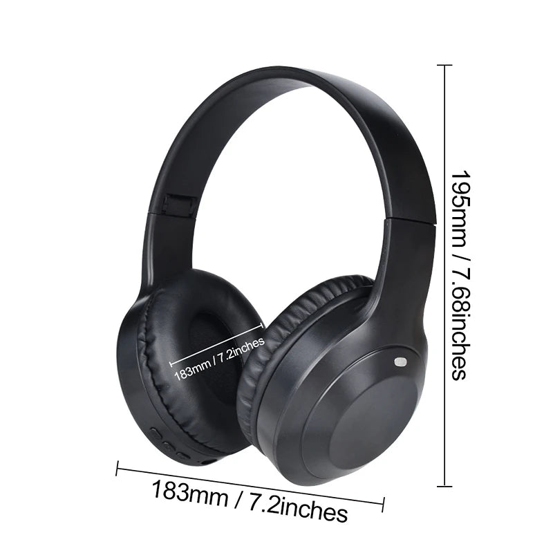 Over-Ear Hi-Fi Stereo M5 Headsets Wireless Bluetooth 5.3 Headphones Sports Gaming Earphones Support TF/AUX Noise Reduction