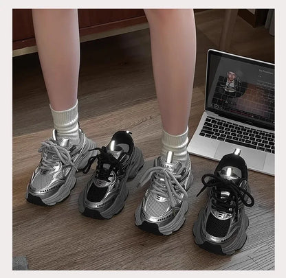 Fashion Platform Sneakers for Women Casual Non Slip Thick Sole Sports Shoes Woman Comfortable Casual Sports Shoes Zapatos Mujer