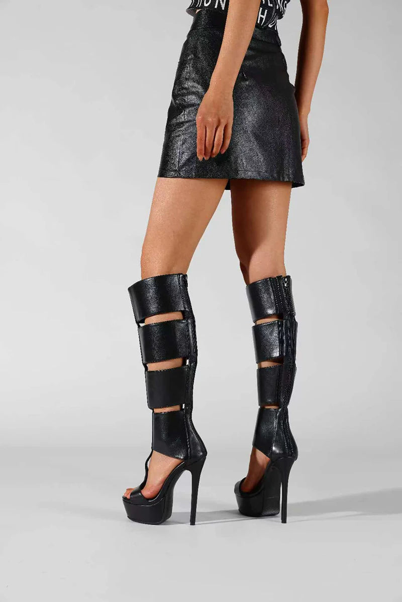 Summer sexy high heel platform  women sandal belt peep toe night party sandal
