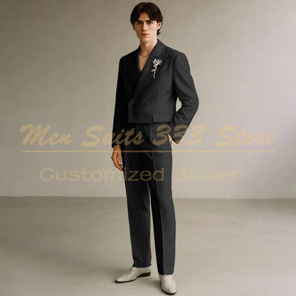 Costume Formel de Luxe KSDN – Double Boutonnage, Coupe Droite &amp; Sur-Mesure Premium