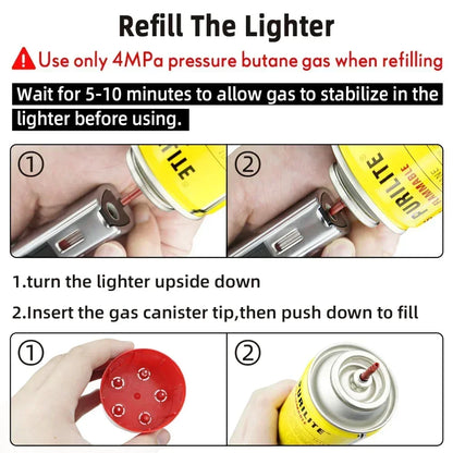 Outdoor Watch Inflatable Lighter Fashion Metal Gas Windproof Portable Open Flame Lighter Smoking Cool Personality Gift 2025 New
