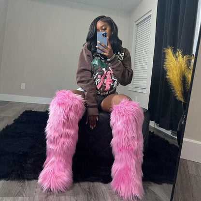Cuissardes de Neige "Furry Punk" HSFUR – Chaleur Extrême &amp; Style Alternatif