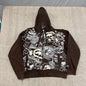 Explosions Y2K Hooded sweater Men American Retro Hip-Hop Street Graffiti Unisex Zipper Hoodie Fashion Printed Pattern Sweatshirt