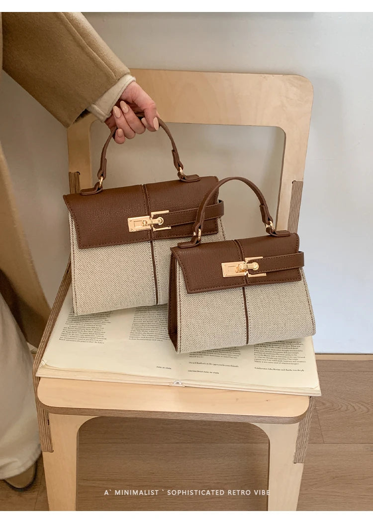 Elegant Versatile Ladies Crossbody Bag Handbag  Bag Fashionable Outgoing Small Handle Bag Commuting Style Detachable Strap