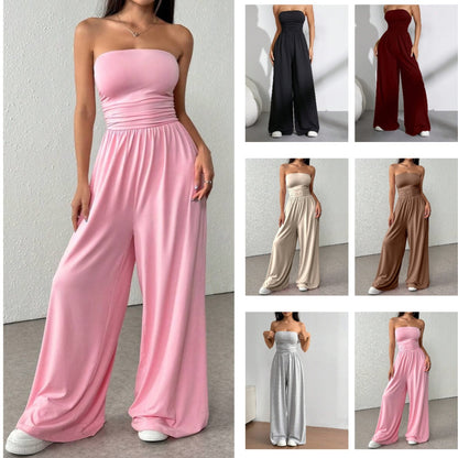 Nouveau pantalon décontracté polyvalent taille haute avec un haut tube