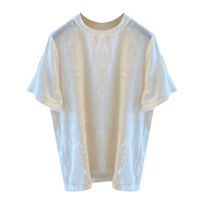 Summer Fashion Mens Breathable High-End Crew-Neck Top