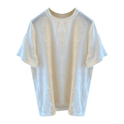 Summer Fashion Mens Breathable High-End Crew-Neck Top