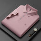 Men's Short-sleeve Lapel Solid-color Top